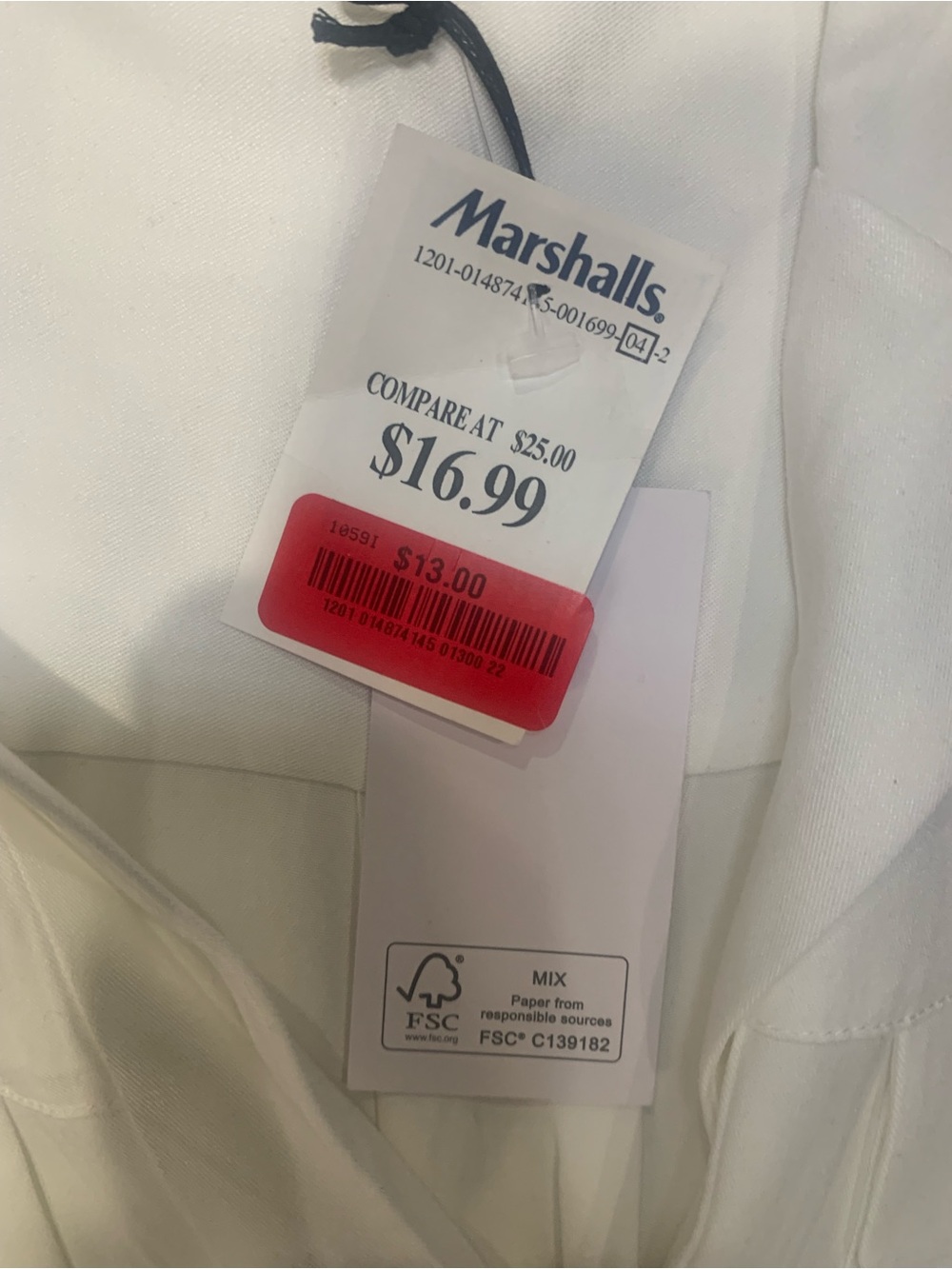 (NWT) Rose&Olive White Short-Sleeve Utility Blouse - Picture 5 of 7